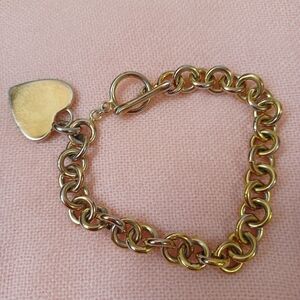 COPY - 925 Vermeil Heart Charm Bracelet